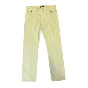 Versace Jeans couture butter yellow/ cream straight leg jeans sz 26